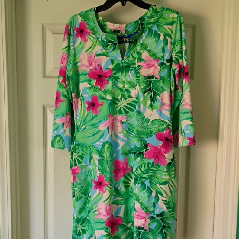Vibrant Floral Long Sleeve Dress